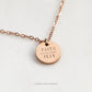 Faith | Fear, Hand Stamped Coin Necklace Necklaces callistafaye Rose Gold  