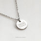 Inhale | Exhale, Hand Stamped Coin Necklace Necklaces callistafaye Silver  