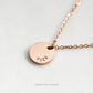 Fuck, Hand Stamped Coin Necklace Necklaces callistafaye Rose Gold  