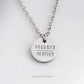 Present | Perfect, Hand Stamped Coin Necklace Necklaces callistafaye Silver  