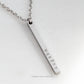 Worthy, Hand Stamped Vertical Bar Necklace Necklaces callistafaye Silver  
