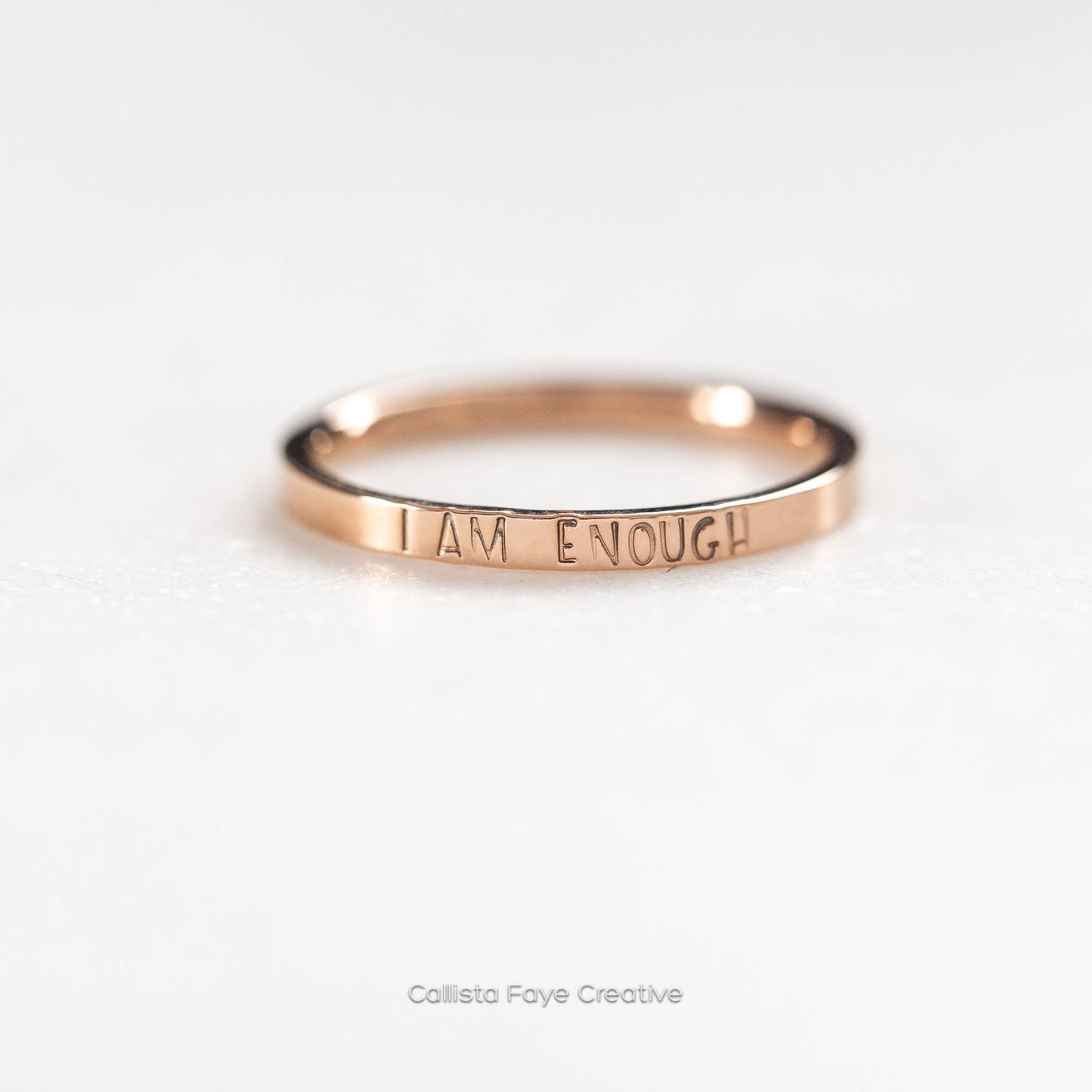 Custom Mini Stacking Rings, Personalized Stainless Steel Jewelry, Minimalist Rings, Waterproof Jewelry, Dainty Ring, Stacking Ring Set Rings callistafaye Rose Gold 3 