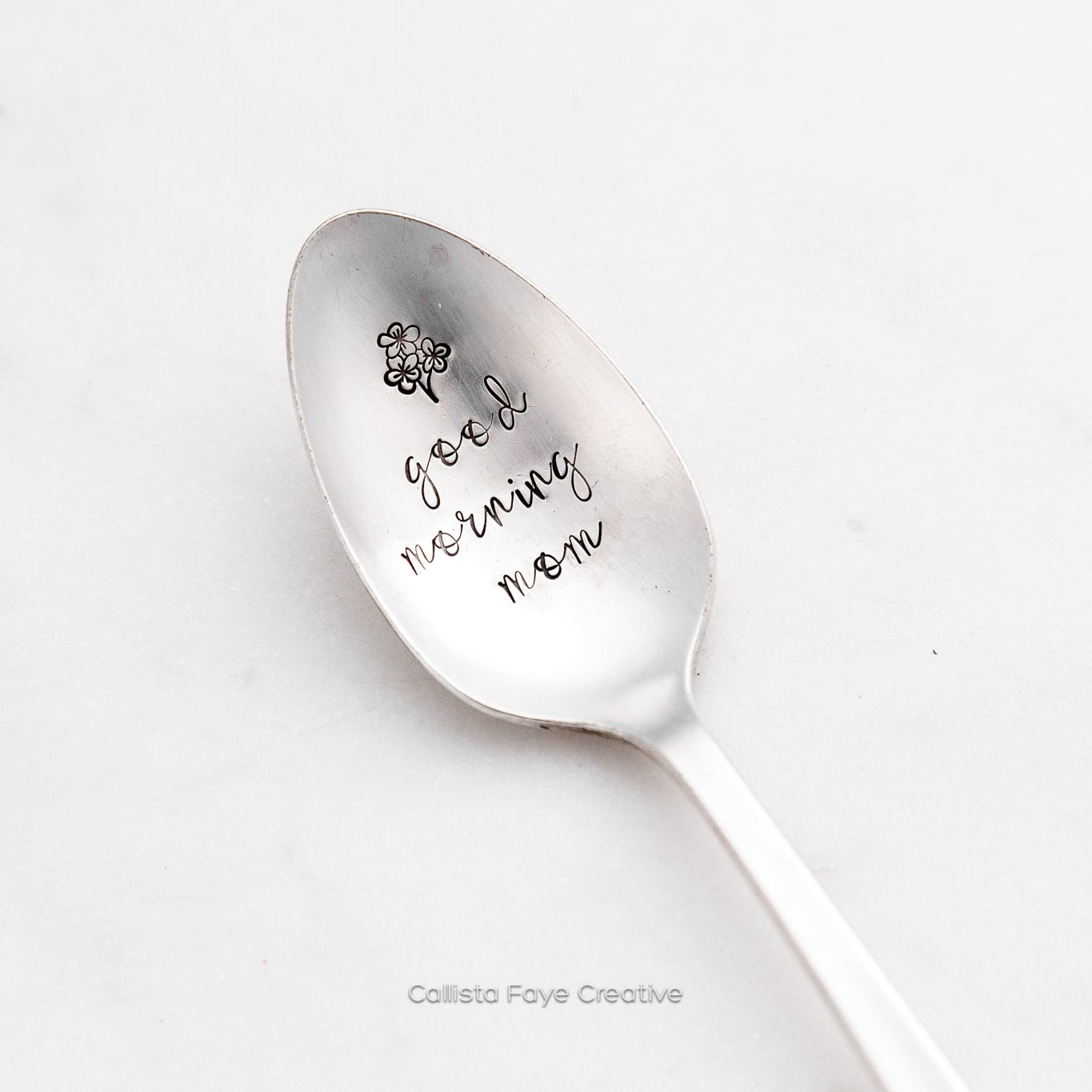 Good Morning Mom, Hand Stamped Vintage Spoon Spoons callistafaye   