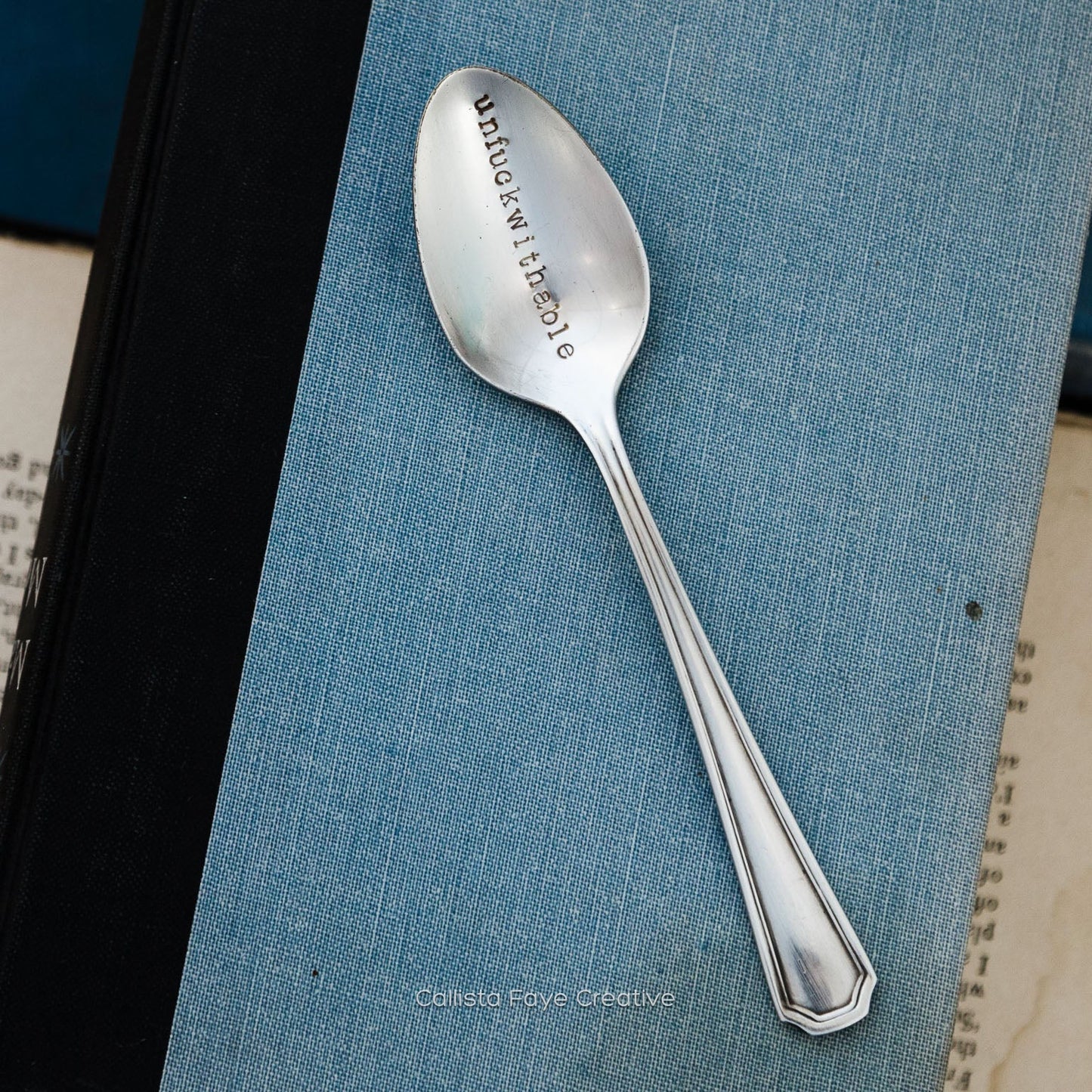 Unfuckwithable, Hand Stamped Vintage Spoon Spoons callistafaye   