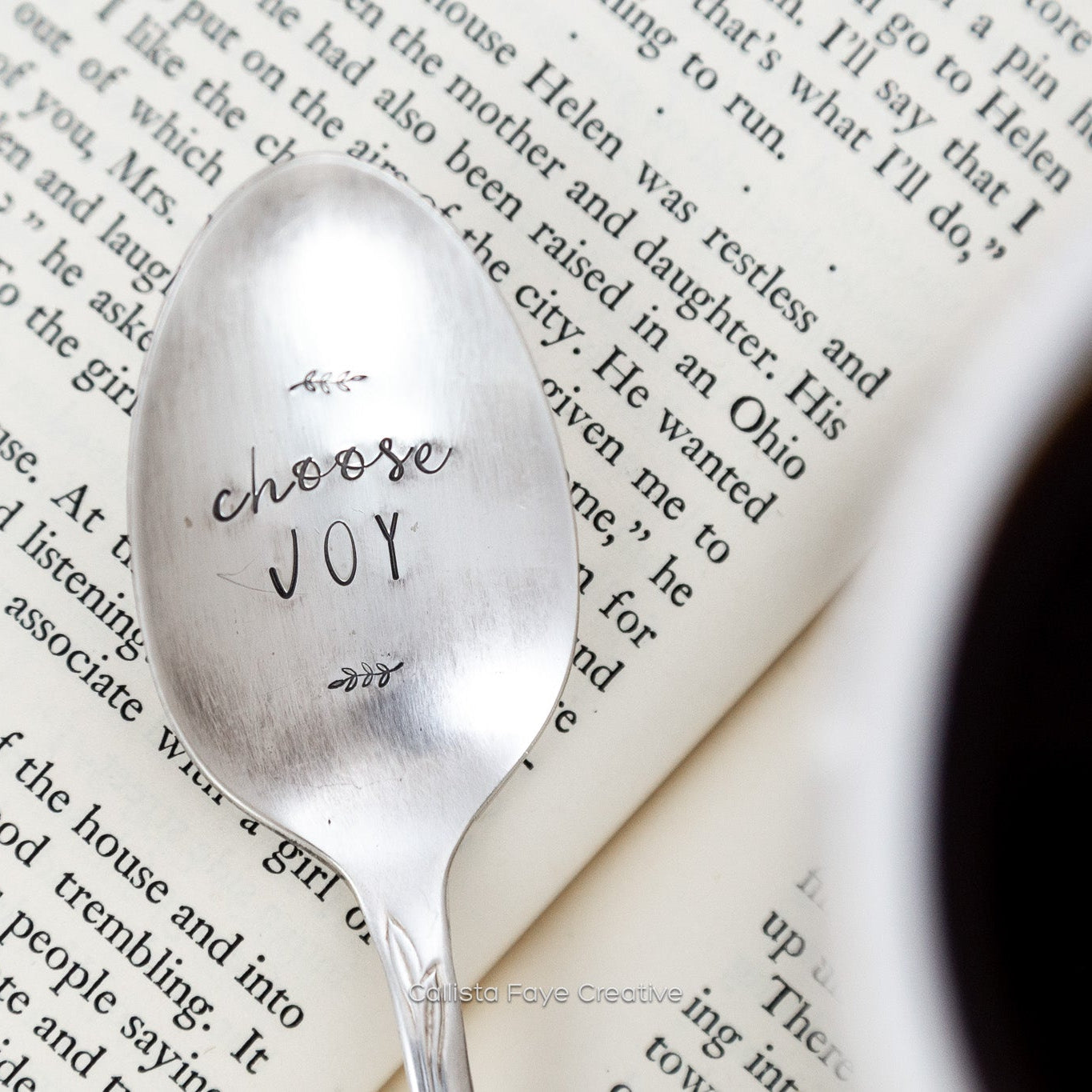 Choose Joy 1, Hand Stamped Vintage Spoon Spoons callistafaye   