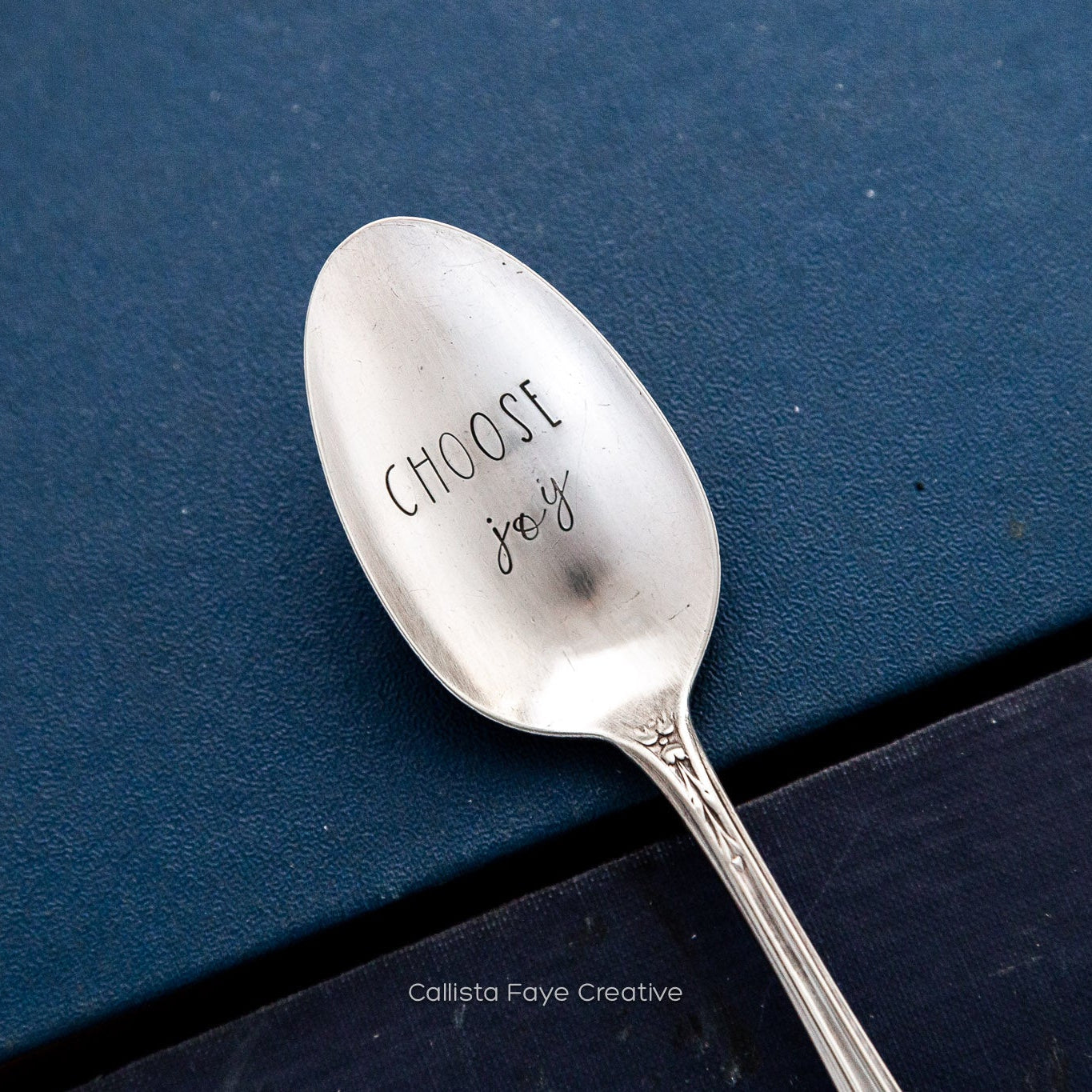 Choose Joy 2, Hand Stamped Vintage Spoon Spoons callistafaye   