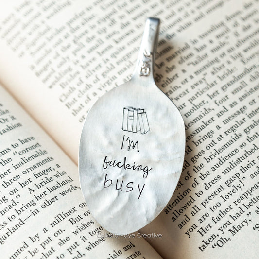 I'm Fucking Busy, Vintage Spoon Bookmark Bookmarks callistafaye   