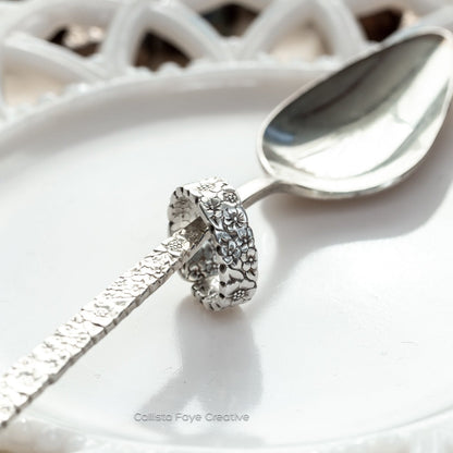 Love Precious Flower 1970, RARE Spoon Ring, Vintage Spoon Ring Rings callistafaye   