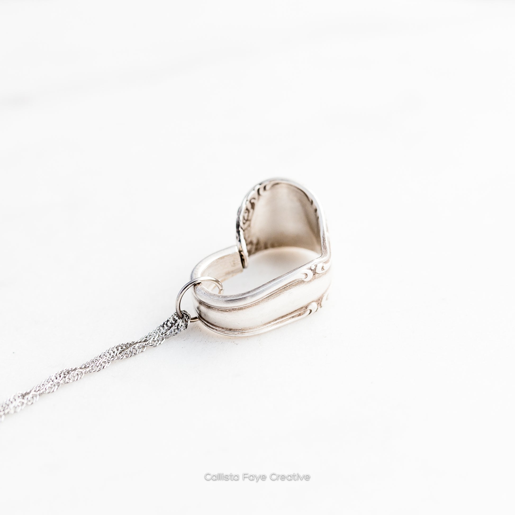 MINI Silvery Mist 1955, Mini Floating Heart, Vintage Spoon Jewelry Hearts callistafaye   