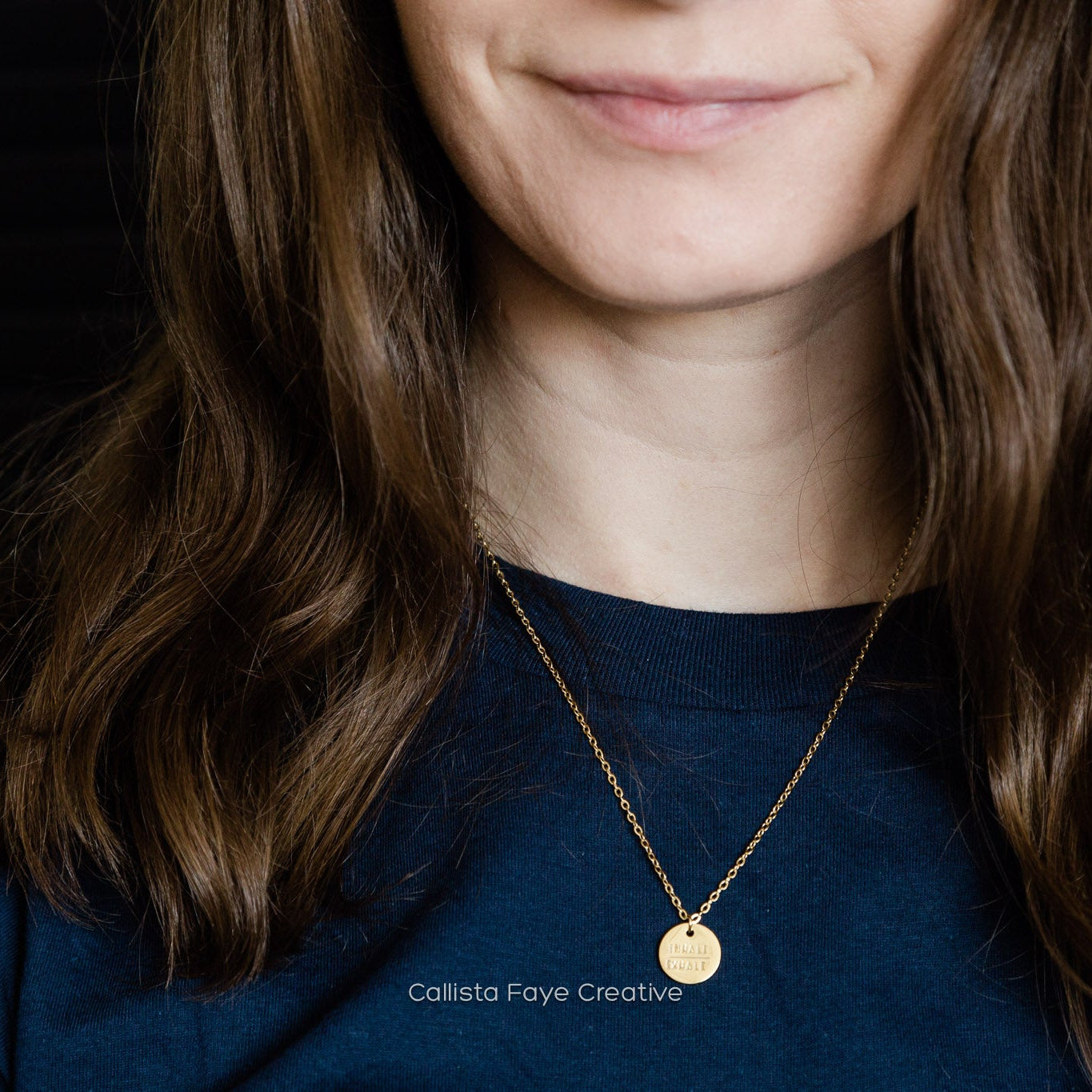 Faith | Fear, Hand Stamped Coin Necklace Necklaces callistafaye   