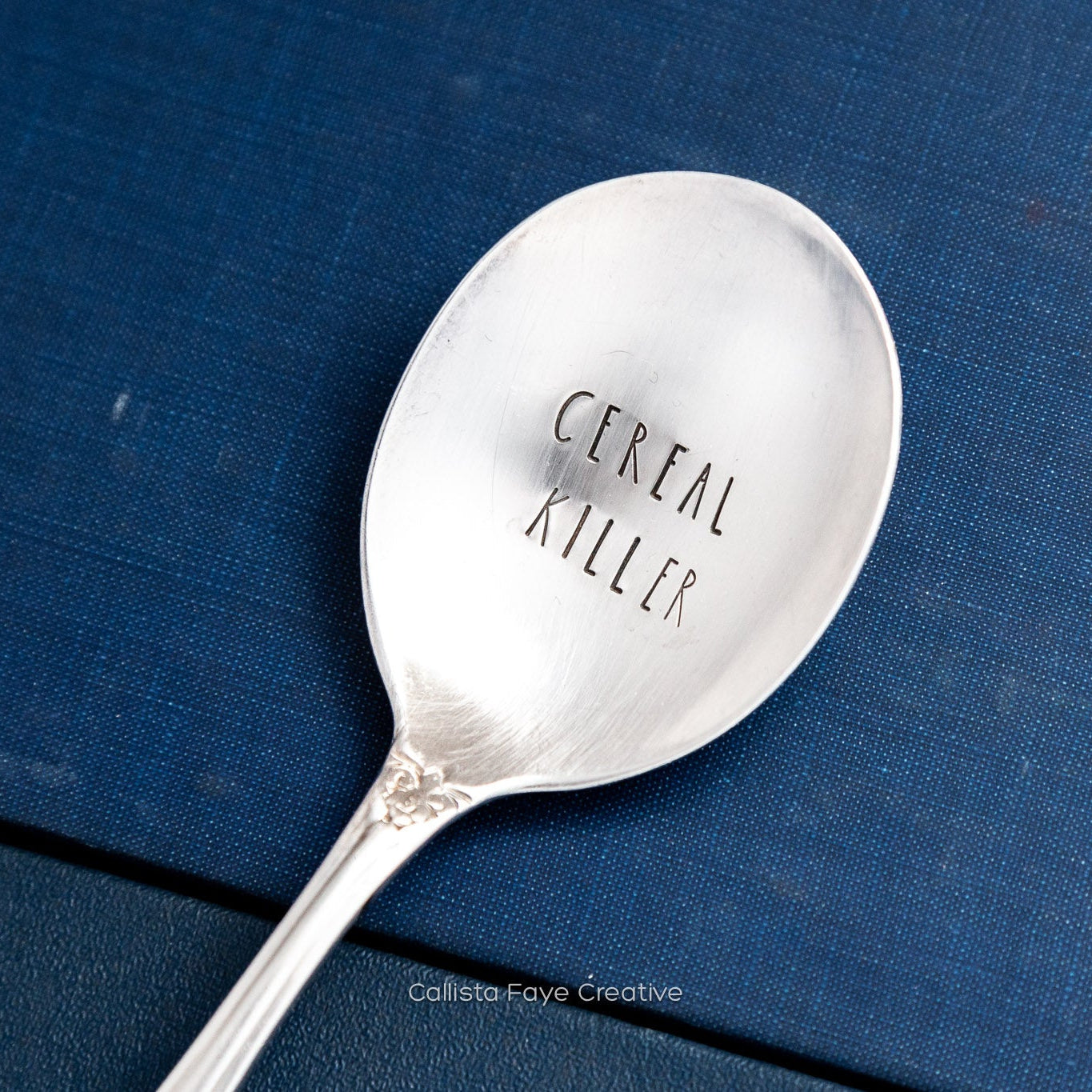 Cereal Killer TBSP, Hand Stamped Vintage Spoon Spoons callistafaye   