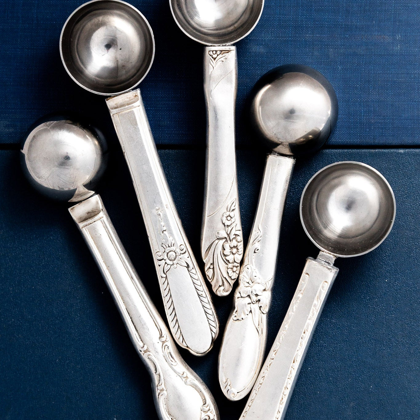 White Orchid 1953, Tea Scoop, Vintage Silverware Spoons callistafaye   