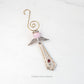 October, Pink Tourmaline Angel Ornament, Hand Stamped Vintage Spoon Ornament Ornaments callistafaye   