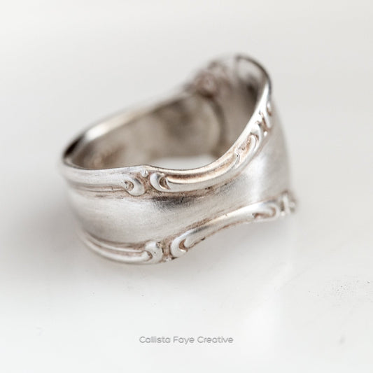 Silvery Mist 1955, Size 9, Vintage Spoon Ring Rings callistafaye   