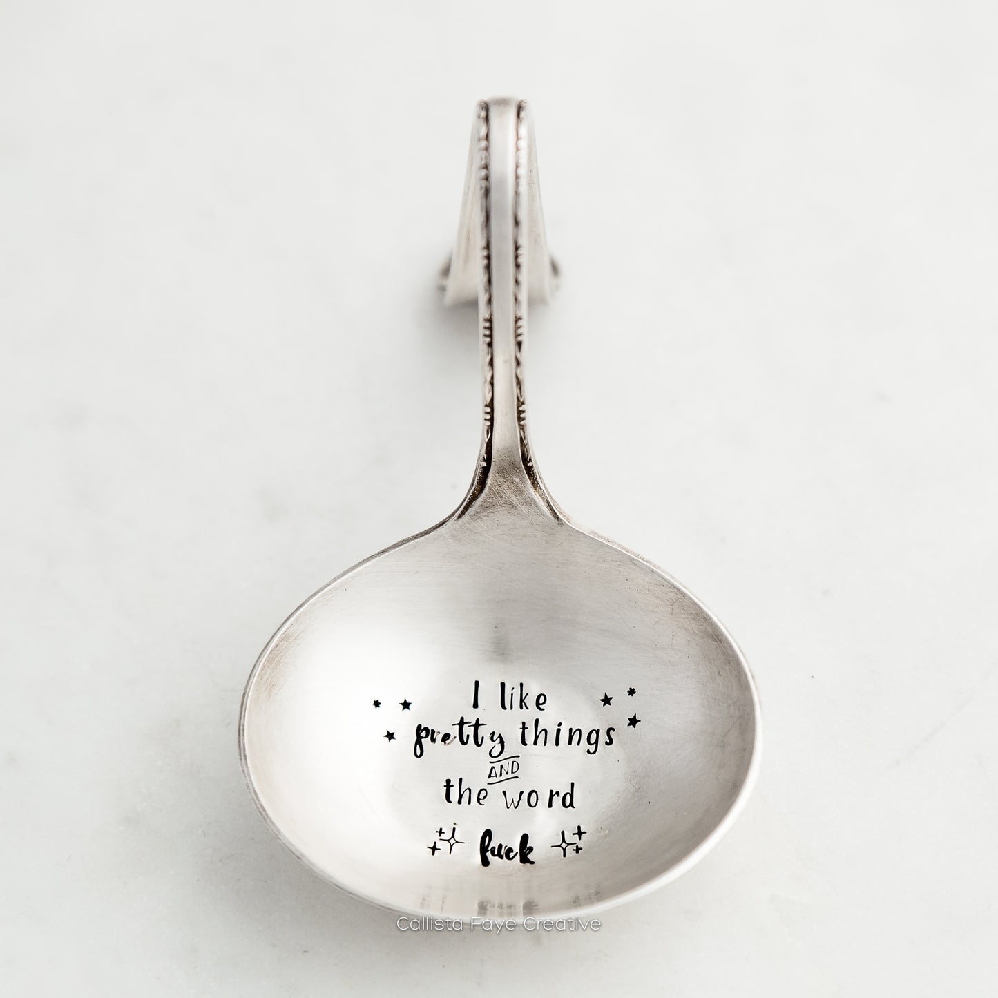 I Like Pretty Things and the Word Fuck, Lovely Lady 1937, Ladle Trinket Dish, Vintage Spoon Decor Trinket Dish callistafaye   
