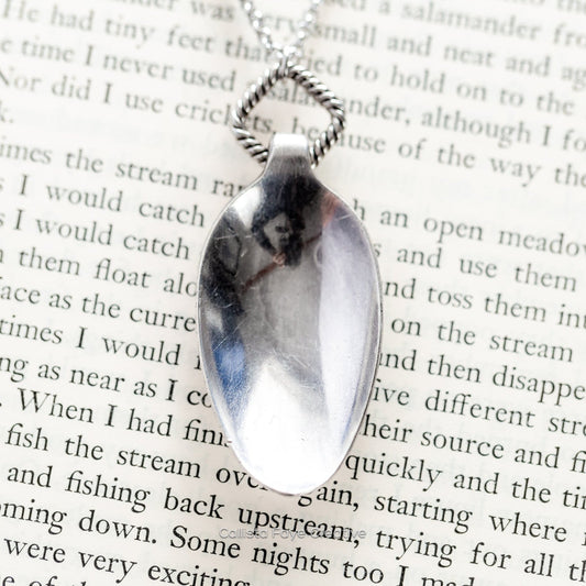 Minimalist Twist, Spoon Bowl Necklace, Vintage Spoon Jewelry Necklaces callistafaye   