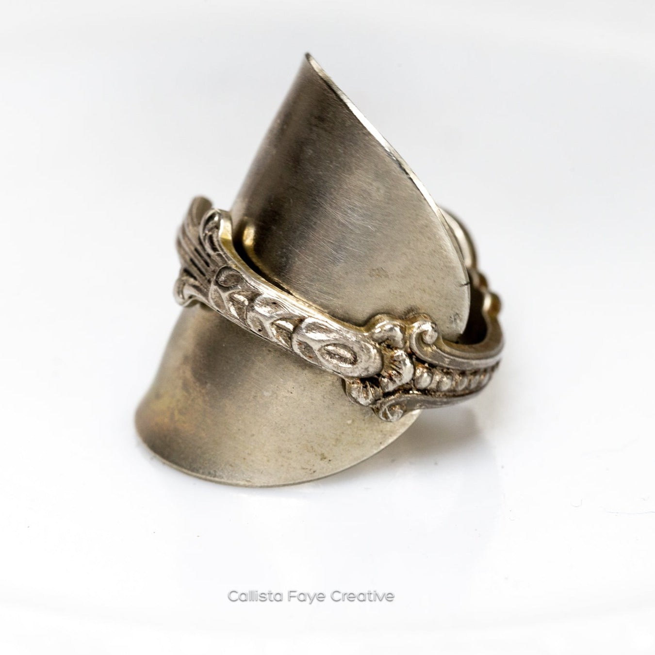 Dutch Souvenir Spoon, Size 7, Saddle Ring, Vintage Spoon Ring Rings callistafaye   
