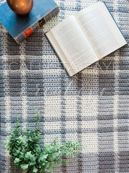 Easy Plaid Crochet Blanket PATTERN PDF Crochet Pattern callistafaye   