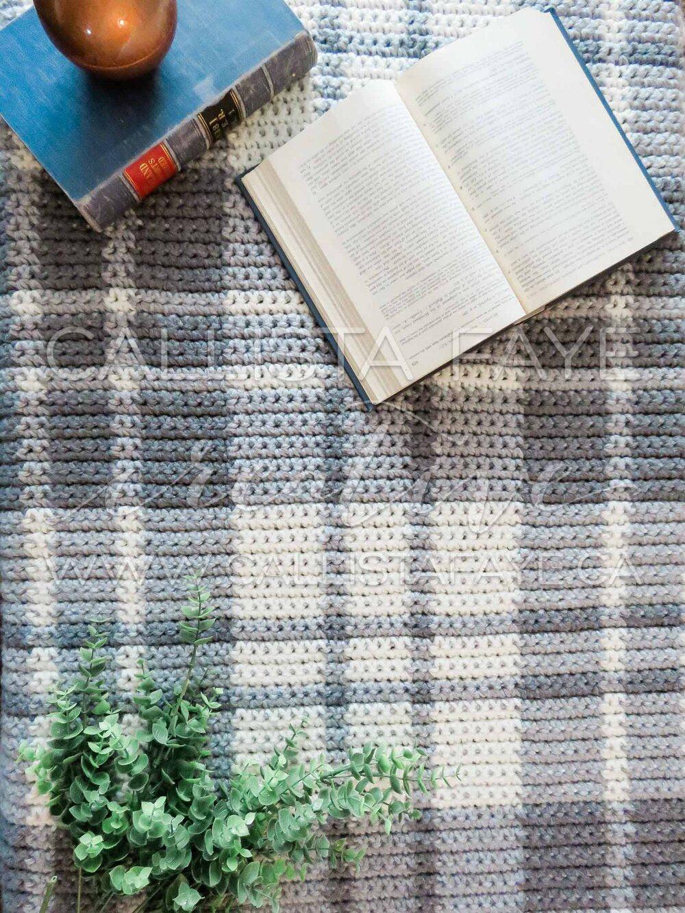 Easy Plaid Crochet Blanket PATTERN PDF Crochet Pattern callistafaye   