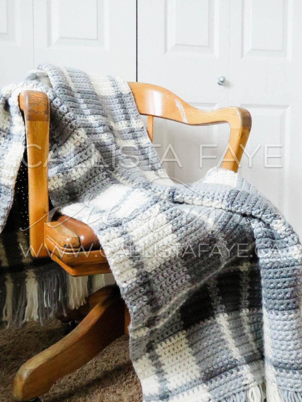 Easy Plaid Crochet Blanket PATTERN PDF Crochet Pattern callistafaye   
