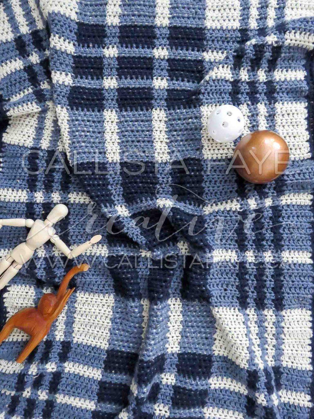 Tartan Baby Blanket Crochet PATTERN PDF Crochet Pattern callistafaye   