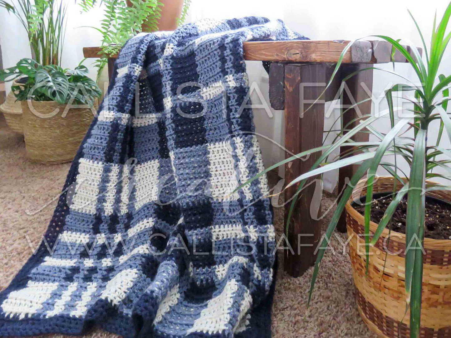 Tartan Baby Blanket Crochet PATTERN PDF Crochet Pattern callistafaye   