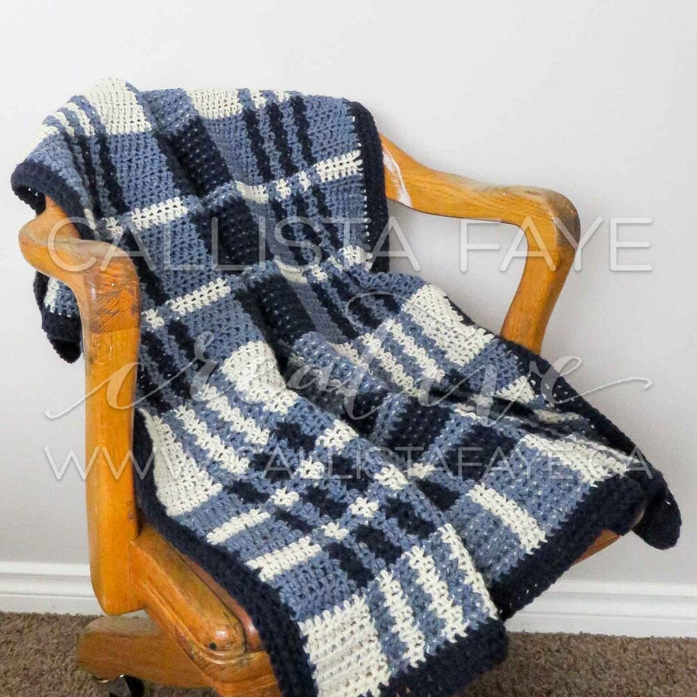 Tartan Baby Blanket Crochet PATTERN PDF Crochet Pattern callistafaye   