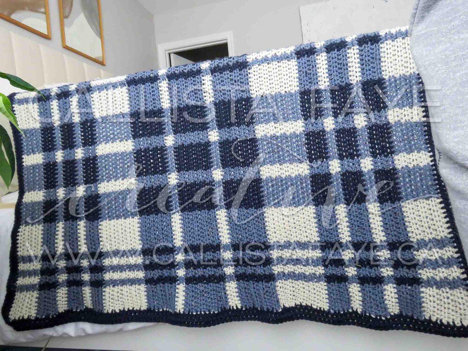 Tartan Baby Blanket Crochet PATTERN PDF Crochet Pattern callistafaye   