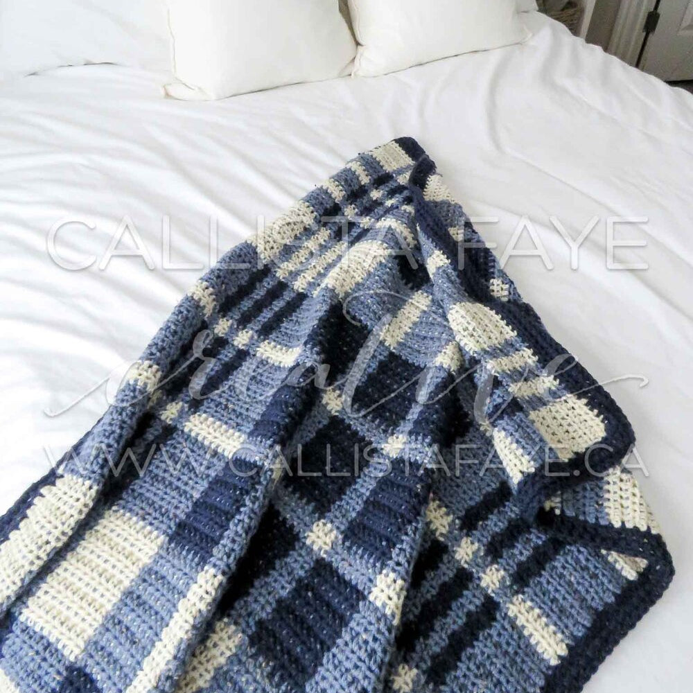 Tartan Baby Blanket Crochet PATTERN PDF Crochet Pattern callistafaye   