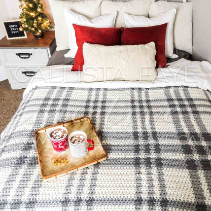 Morning Frost Tartan Blanket Crochet PATTERN PDF Crochet Pattern callistafaye   