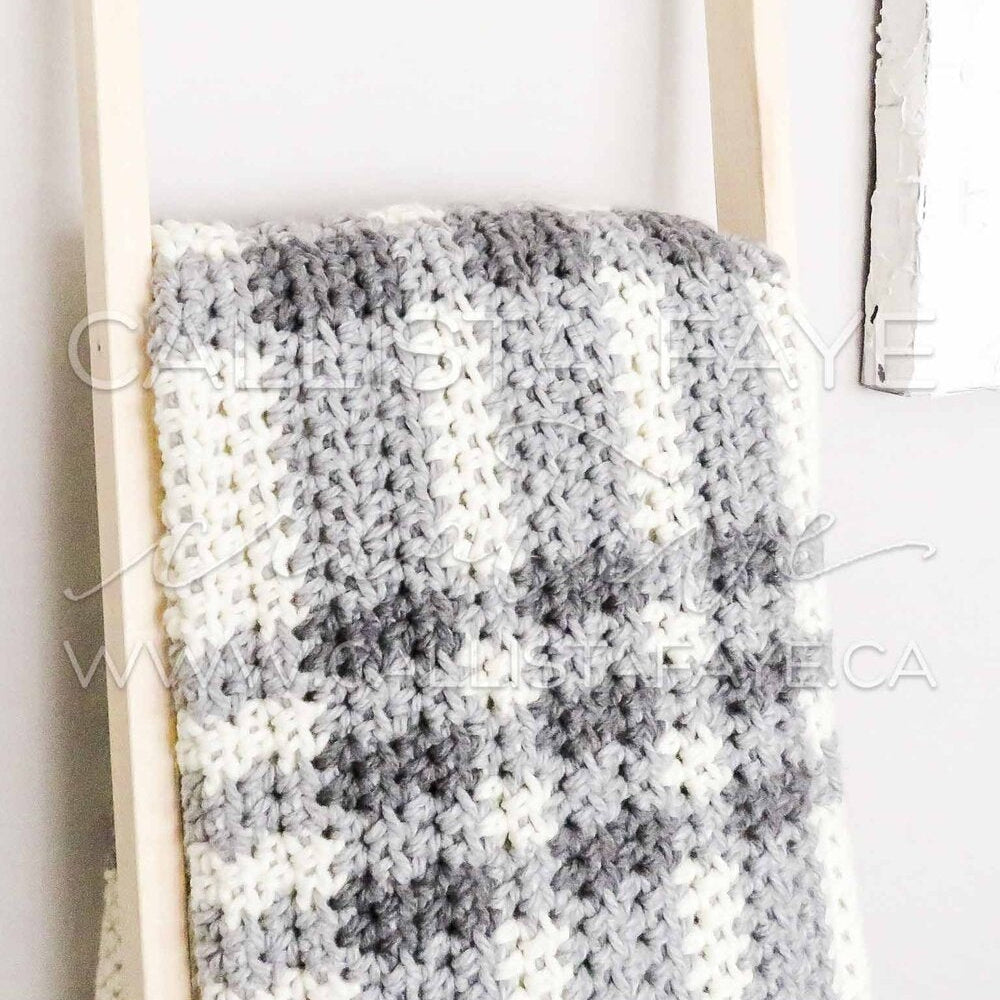 Morning Frost Tartan Blanket Crochet PATTERN PDF Crochet Pattern callistafaye   