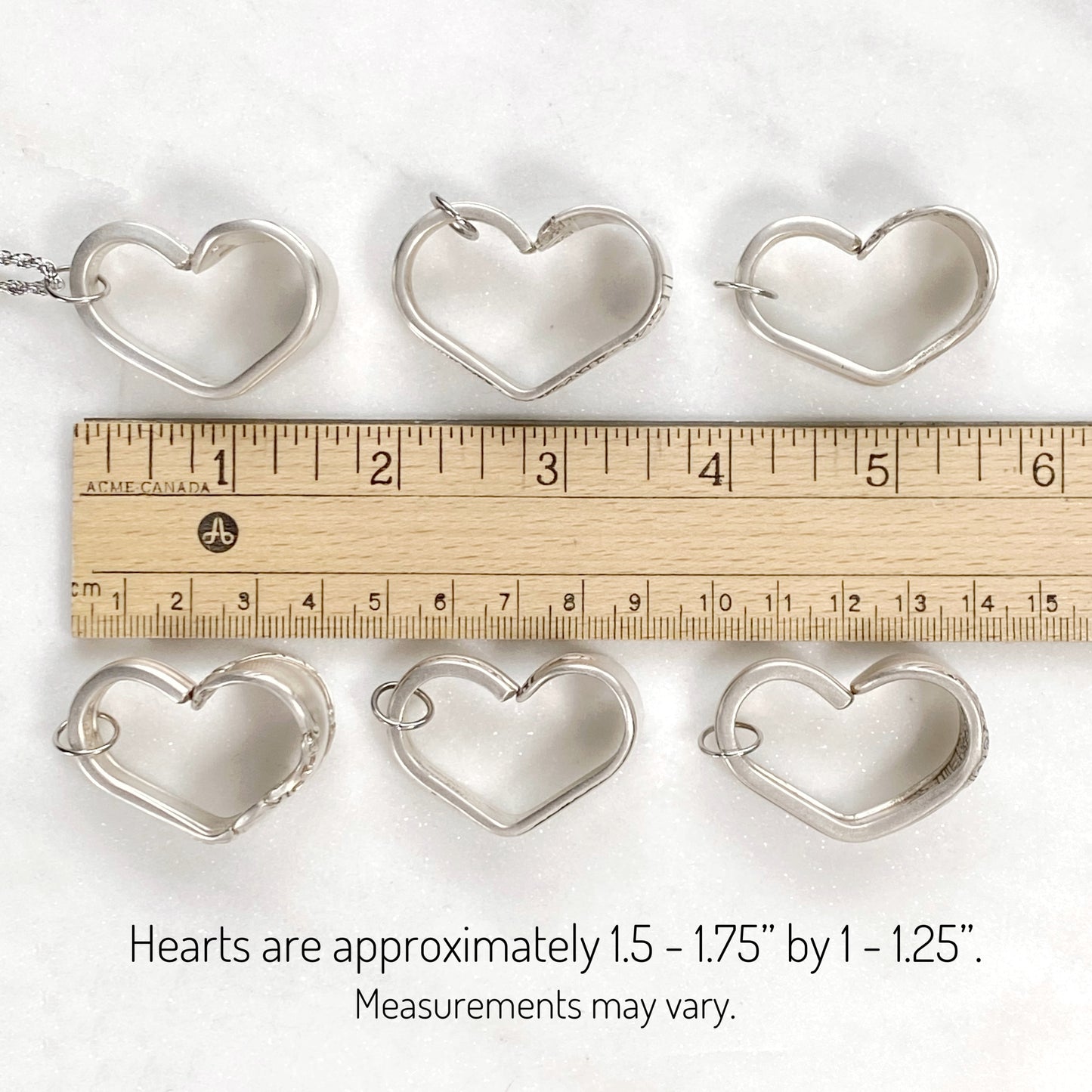 Reflection 1959, Floating Heart, Vintage Spoon Jewelry, 65th Birthday Hearts callistafaye   