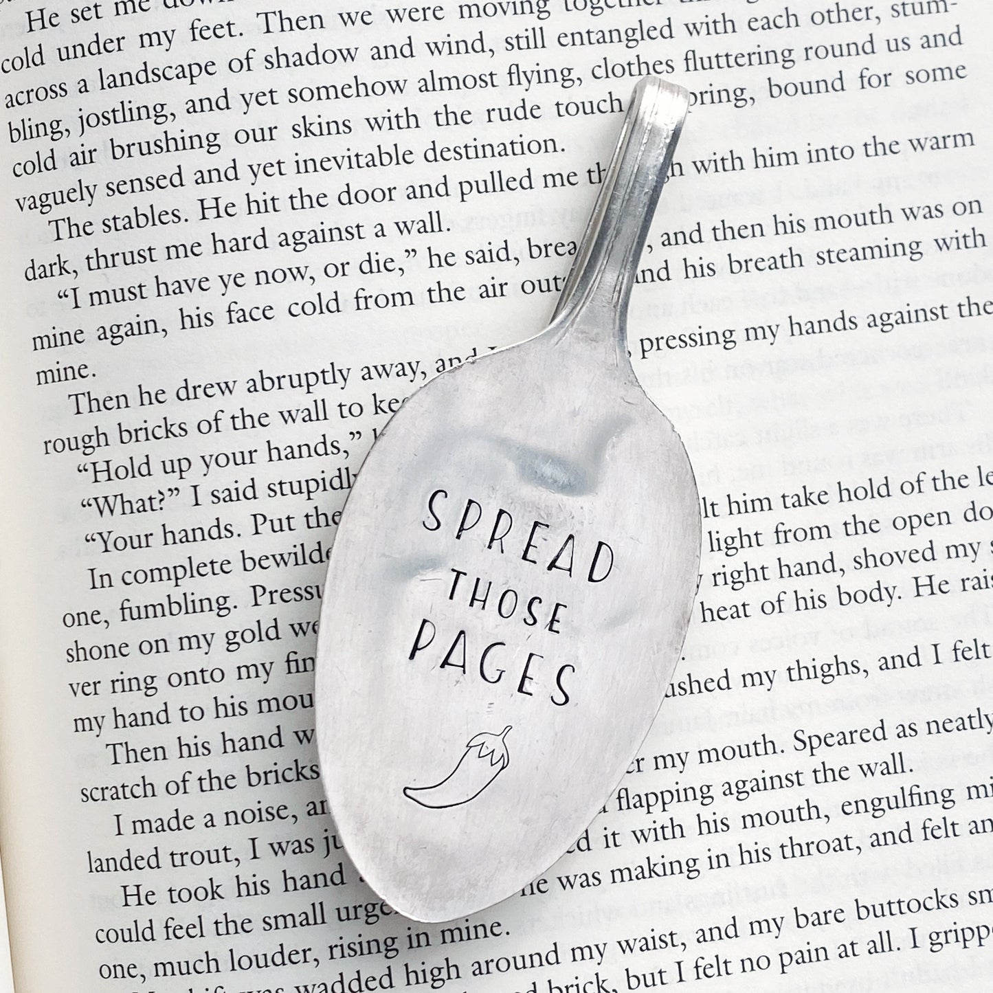 Spread Those Pages (spicy), Vintage Spoon Bookmark Bookmarks callistafaye   